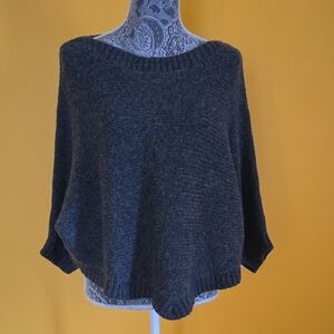 Vince Dark Gray Women's Poncho Sweater